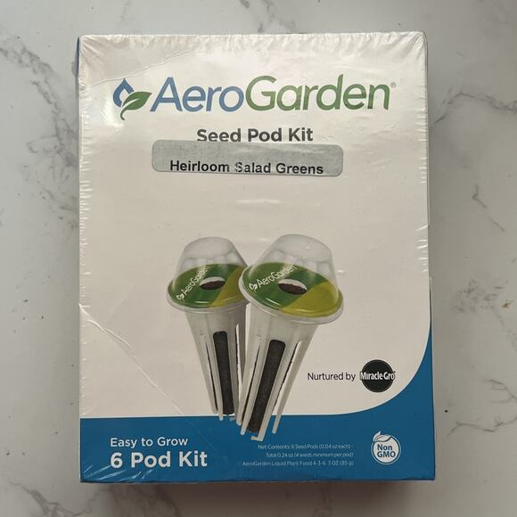 AeroGarden Heirloom Salad Greens Seed Pod Kit, 6 6-pod New Sealed Free Shipping - Picture 1 of 4